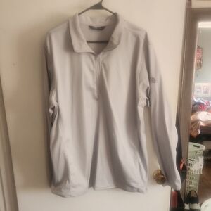 The North Face Light Gray Quarter-Zip Pullover